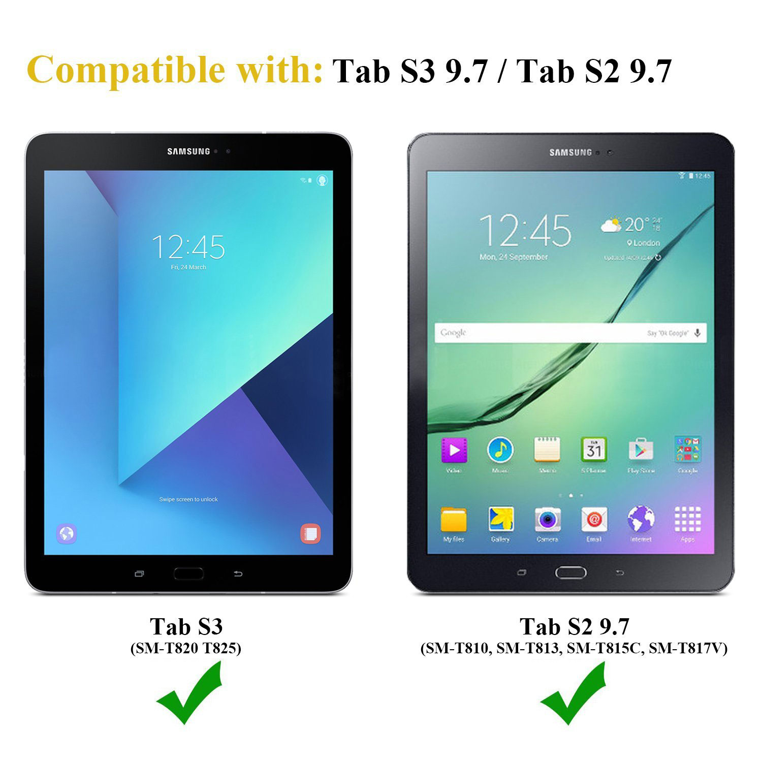 Galaxy Tab S3 / Galaxy Tab S2 9.7 Tempered Glass Screen Protector (Clear)